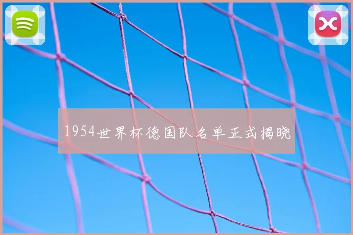 1954世界杯德国队名单正式揭晓