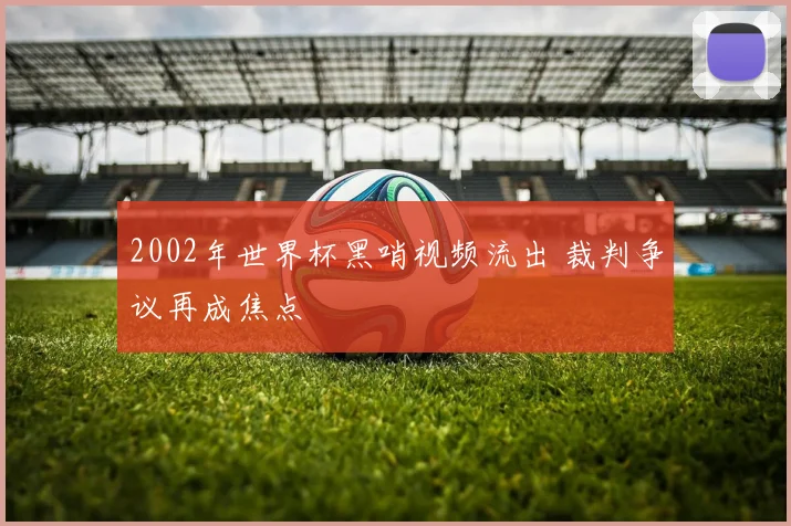 2002年世界杯黑哨视频流出 裁判争议再成焦点